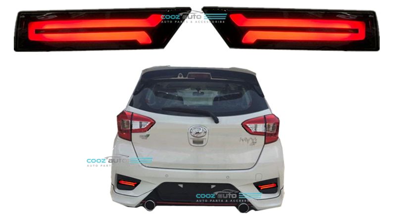 Perodua Myvi 2018 2019 Q5 C-Shape LED Rear Bumper Brake 